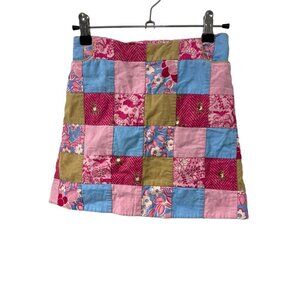 Lily Pulitzer Corduroy Patchwork Madras Skirt Girl’s Size 7